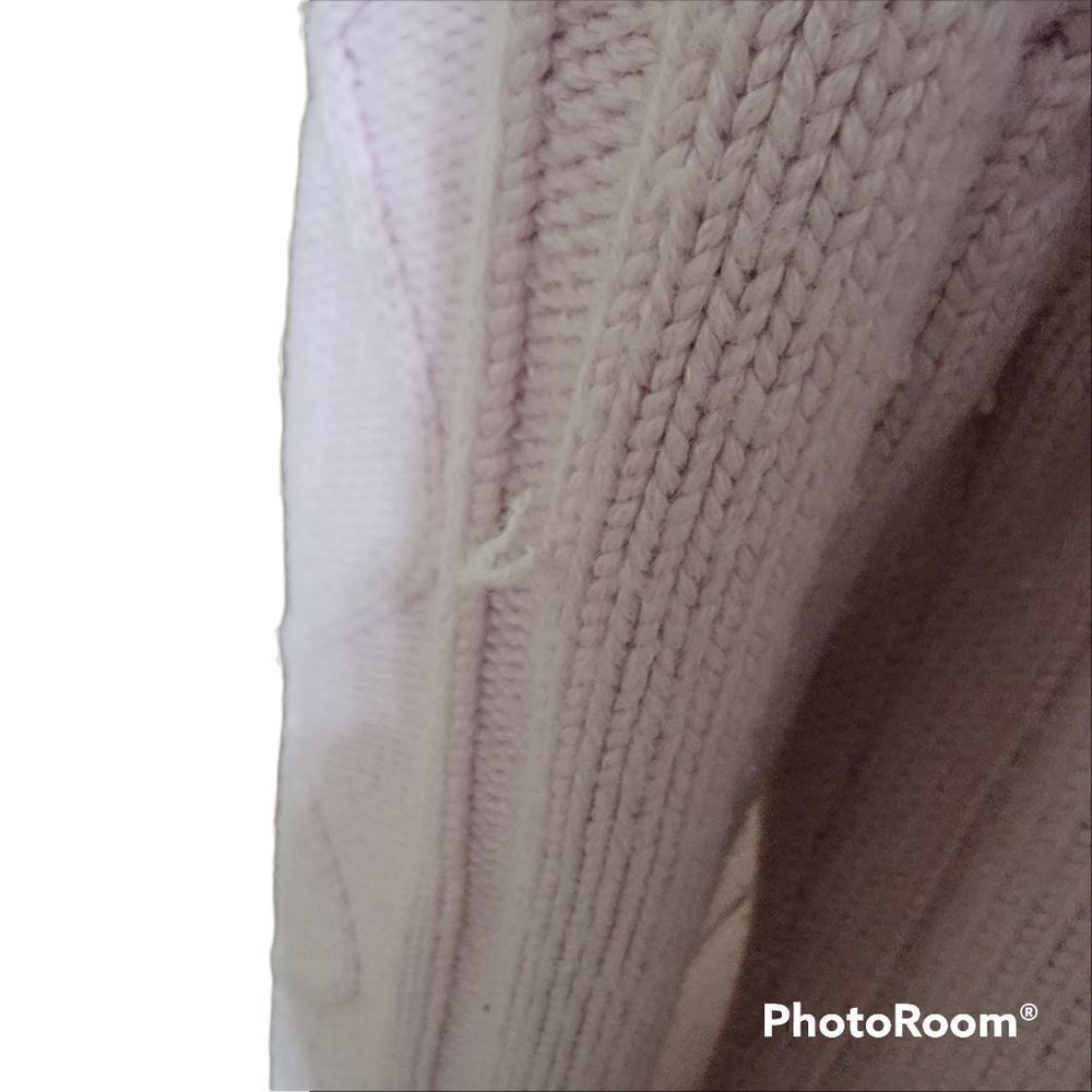 COPY - Sunice Quarter Zip, Wool Blend Ribbed Sweater. Size L. - Picture 5 of 9